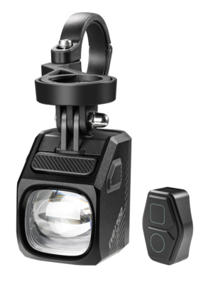 Fanalino anteriore a led bianco EVO 1700 nero USB-C con telecomando