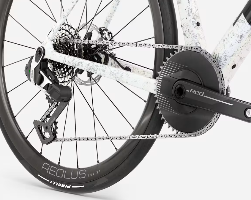 Trek Domane SLR 9 AXS 1x Gen 5 Mother of Pearl Silver Marble - Image 4