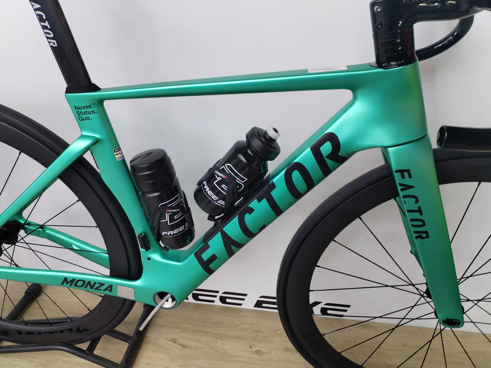 Kit telaio Telaio e manubrio Factor Monza Disc Steel Green - immagine 2