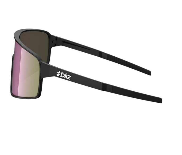 Gafas de sol Bliz P001 negro mate cristales marrones espejados montura rosa - Imagen 2