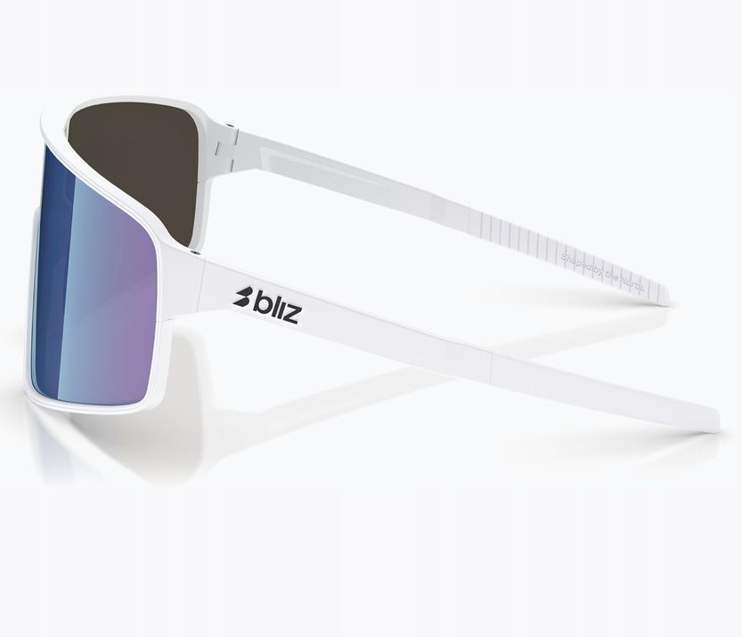 Bliz P001 Sonnenbrille in Mattweiß und Blau – Bild 3
