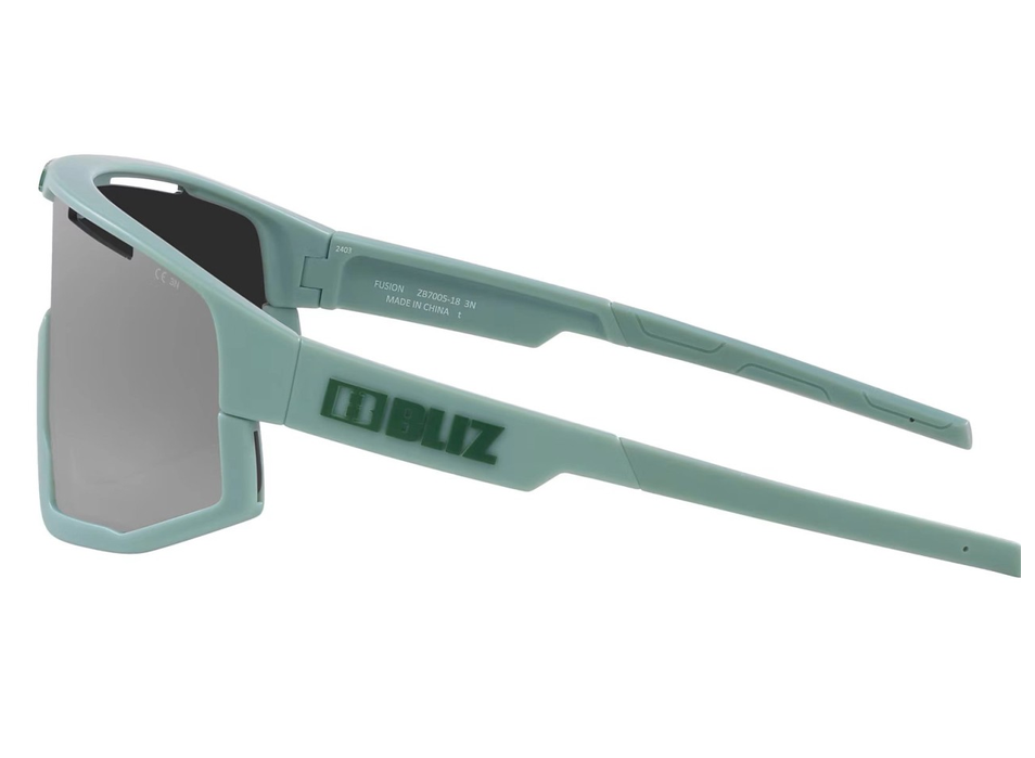 Occhiali Bliz Fusion Matt Green Smoke Mirror Silver - immagine 3