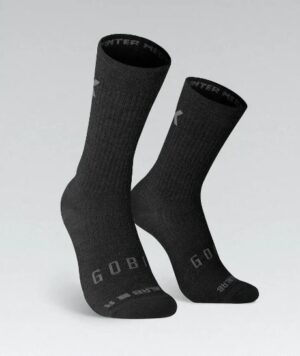Chaussettes unisexes Gobik en laine mérinos pour l'hiver Charbon