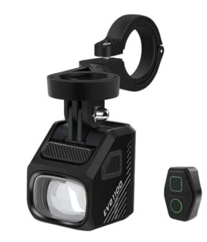 Fanalino Anteriore a Led Bianco Evo 1100 Nero USB-C con Telecomando