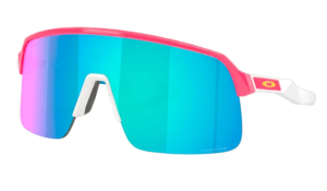 Gafas de sol Oakley Sutro Lite rosa fluorescente con lentes Prizm Sapphire